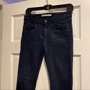 Zara suede-like skinny jeans